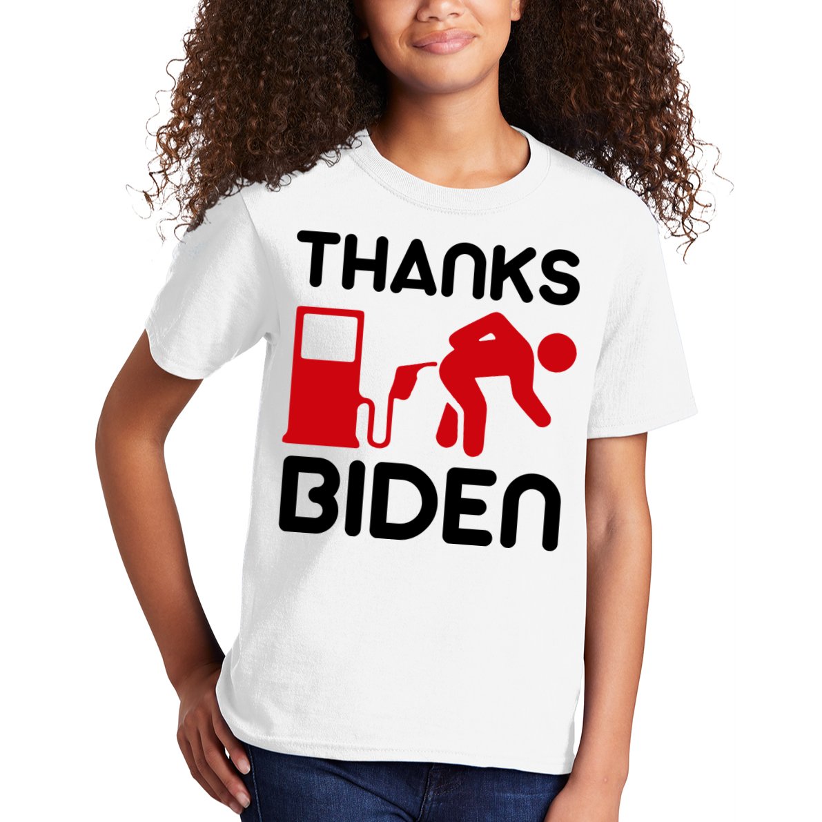 Thanks Biden Bend Over Gas Pump Prices Funny Kids T-Shirt