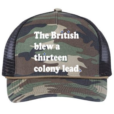 The British Blew A 13 Colony Lead Funny 4th Of July Funny Retro Rope Trucker Hat Cap