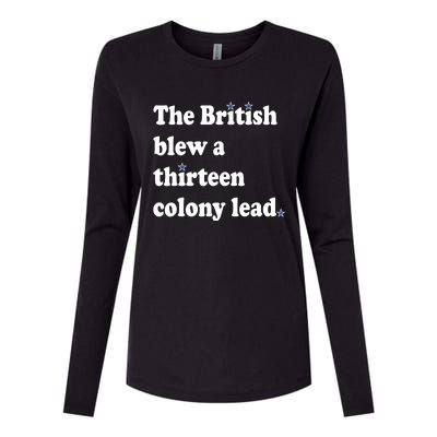 The British Blew A Thirteen Colony Lead Womens Cotton Relaxed Long Sleeve T-Shirt