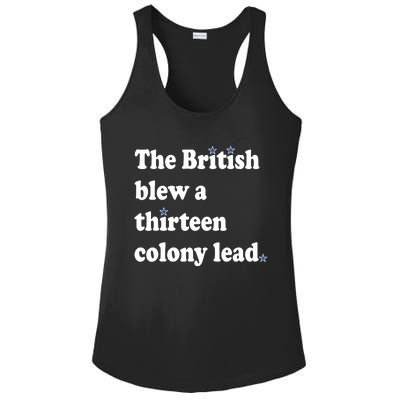 The British Blew A Thirteen Colony Lead Ladies PosiCharge Competitor Racerback Tank