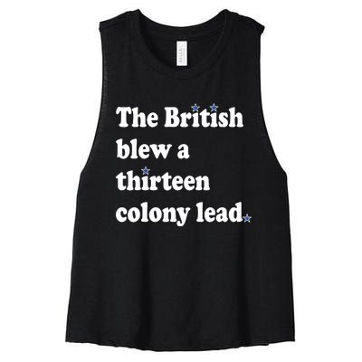 The British Blew A Thirteen Colony Lead Women's Racerback Cropped Tank