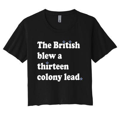 The British Blew A Thirteen Colony Lead Women's Crop Top Tee