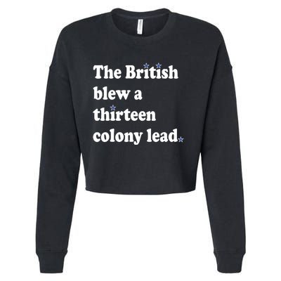 The British Blew A Thirteen Colony Lead Cropped Pullover Crew