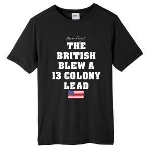 The British Blew A 13 Colony Lead Funny 4th Of July Funny Tall Fusion ChromaSoft Performance T-Shirt