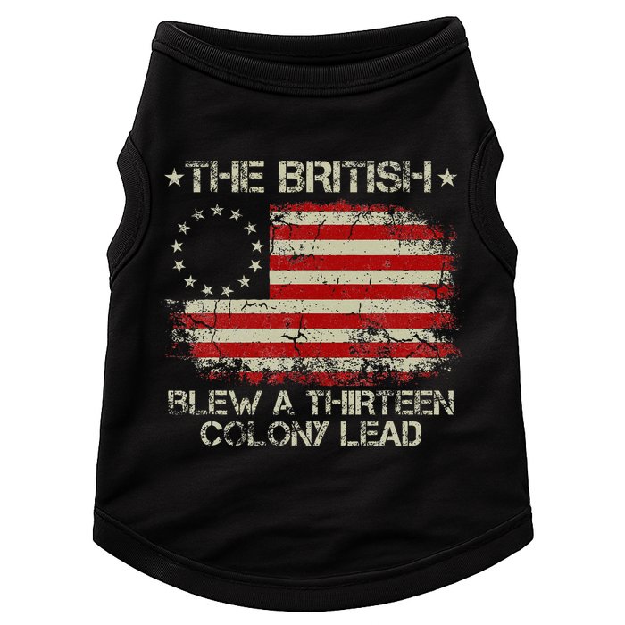 The British Blew A 13 Colony Lead 4th Of July Us Flag Doggie Tank