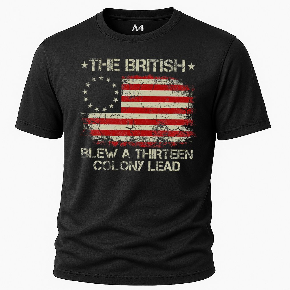 The British Blew A 13 Colony Lead 4th Of July Us Flag Performance Shirt