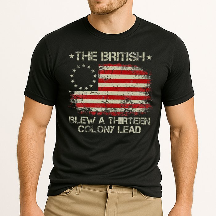 The British Blew A 13 Colony Lead 4th Of July Us Flag Performance Shirt
