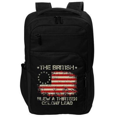 The British Blew A 13 Colony Lead 4th Of July Us Flag Impact Tech Backpack