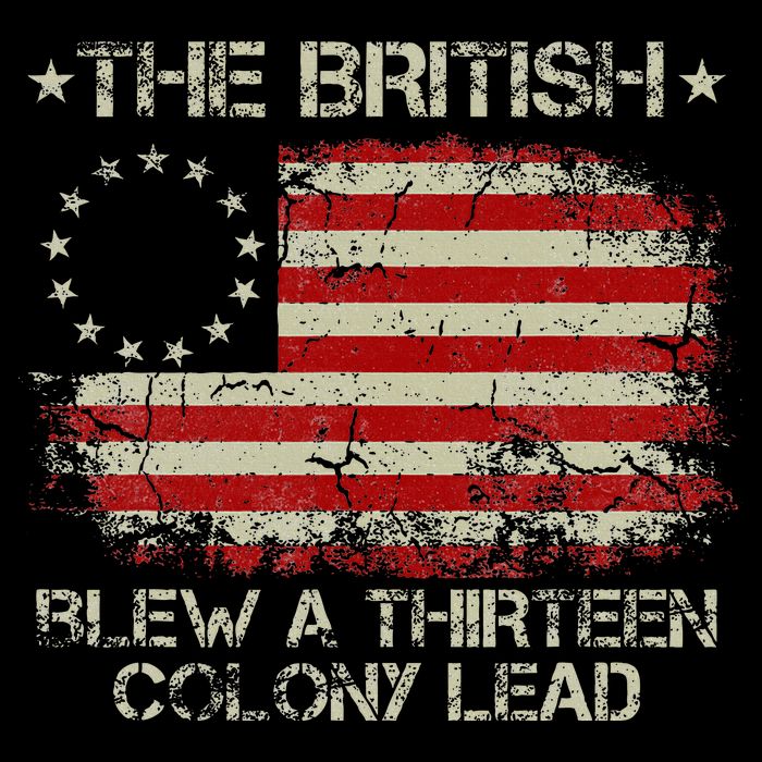 The British Blew A 13 Colony Lead 4th Of July Us Flag Cooling Performance Long Sleeve Crew