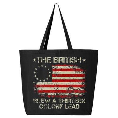 The British Blew A 13 Colony Lead 4th Of July Us Flag 25L Jumbo Tote