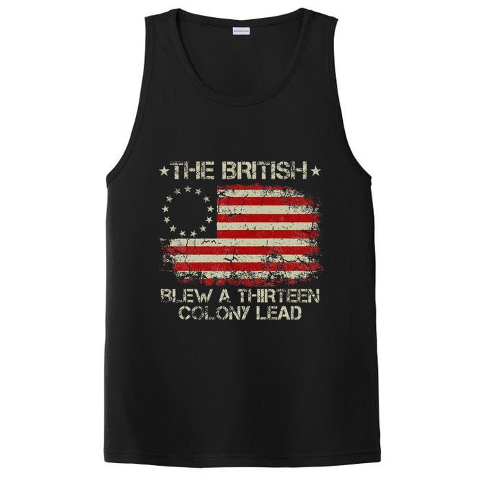 The British Blew A 13 Colony Lead 4th Of July Us Flag PosiCharge Competitor Tank