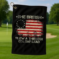The British Blew A 13 Colony Lead 4th Of July Us Flag Golf Towel