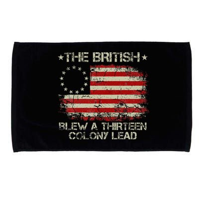 The British Blew A 13 Colony Lead 4th Of July Us Flag Microfiber Hand Towel