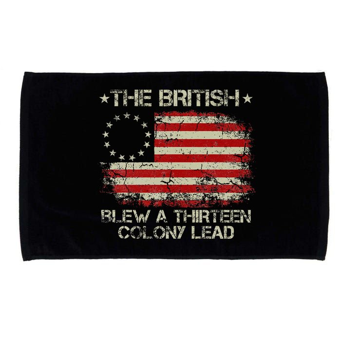 The British Blew A 13 Colony Lead 4th Of July Us Flag Microfiber Hand Towel