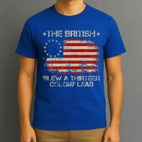 The British Blew A 13 Colony Lead 4th Of July Us Flag T-Shirt