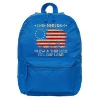 The British Blew A 13 Colony Lead 4th Of July Us Flag 16 in Basic Backpack