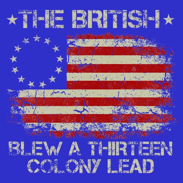 The British Blew A 13 Colony Lead 4th Of July Us Flag 16 in Basic Backpack