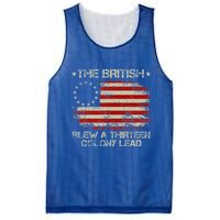 The British Blew A 13 Colony Lead 4th Of July Us Flag Mesh Reversible Basketball Jersey Tank