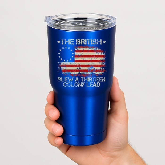 The British Blew A 13 Colony Lead 4th Of July Us Flag Tumbler