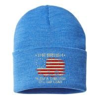 The British Blew A 13 Colony Lead 4th Of July Us Flag Sustainable Knit Beanie