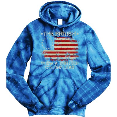 The British Blew A 13 Colony Lead 4th Of July Us Flag Tie Dye Hoodie