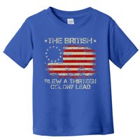 The British Blew A 13 Colony Lead 4th Of July Us Flag Toddler T-Shirt