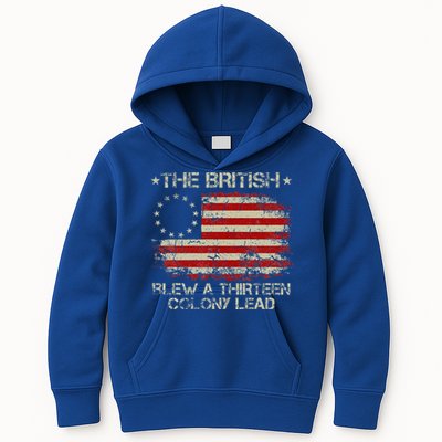 The British Blew A 13 Colony Lead 4th Of July Us Flag Kids Hoodie
