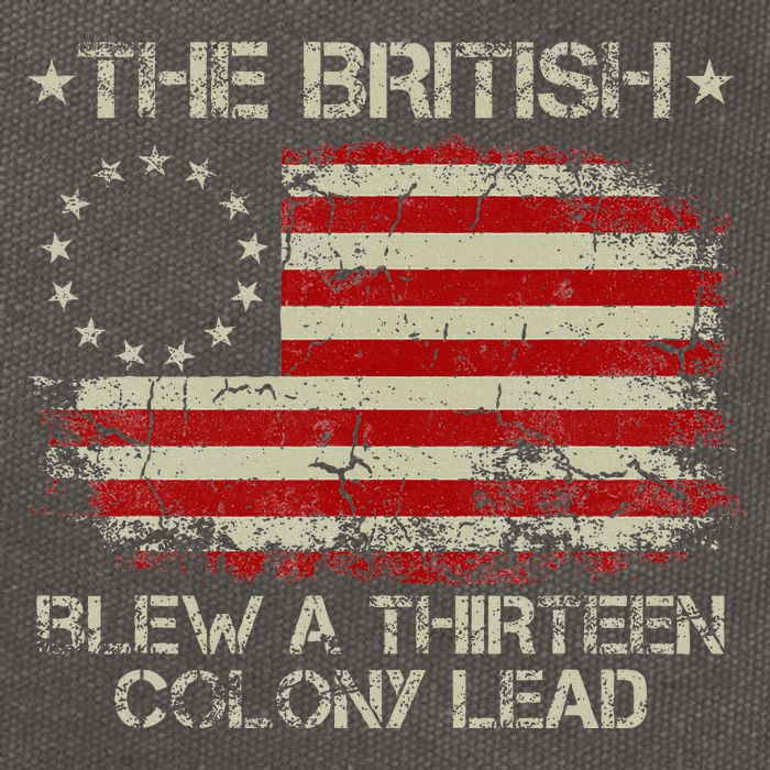 The British Blew A 13 Colony Lead 4th Of July Us Flag Cotton Canvas Backpack