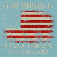 The British Blew A 13 Colony Lead 4th Of July Us Flag Sueded Cloud Jersey T-Shirt