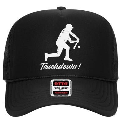 Touchdown Baseball Batter Sports Player Coach High Crown Mesh Back Trucker Hat