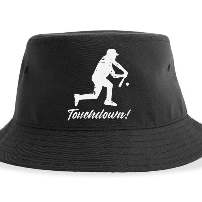 Touchdown Baseball Batter Sports Player Coach Sustainable Bucket Hat