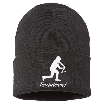 Touchdown Baseball Batter Sports Player Coach Sustainable Knit Beanie