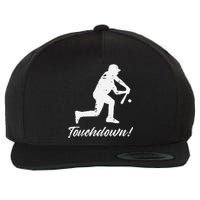 Touchdown Baseball Batter Sports Player Coach Wool Snapback Cap