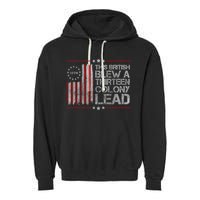 The British Blew A 13 Colony Lead Funny Garment-Dyed Fleece Hoodie