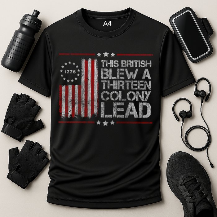 The British Blew A 13 Colony Lead Funny Cooling Performance Crew T-Shirt