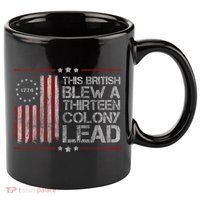 The British Blew A 13 Colony Lead Funny 11oz C Handle Ceramic Mug