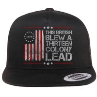 The British Blew A 13 Colony Lead Funny Flat Bill Trucker Hat