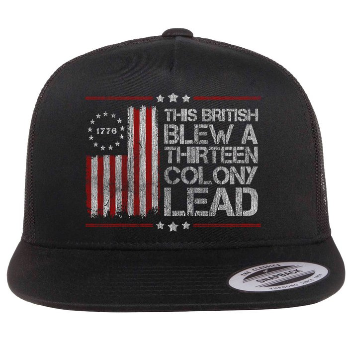 The British Blew A 13 Colony Lead Funny Flat Bill Trucker Hat