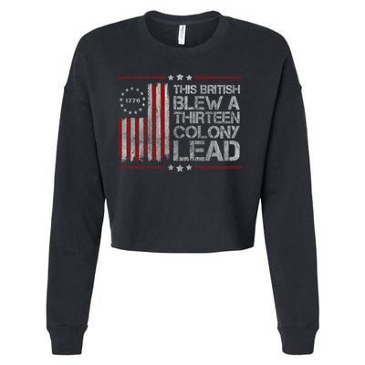The British Blew A 13 Colony Lead Funny Cropped Pullover Crew
