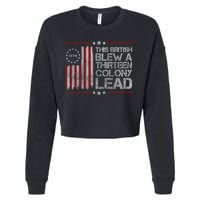 The British Blew A 13 Colony Lead Funny Cropped Pullover Crew