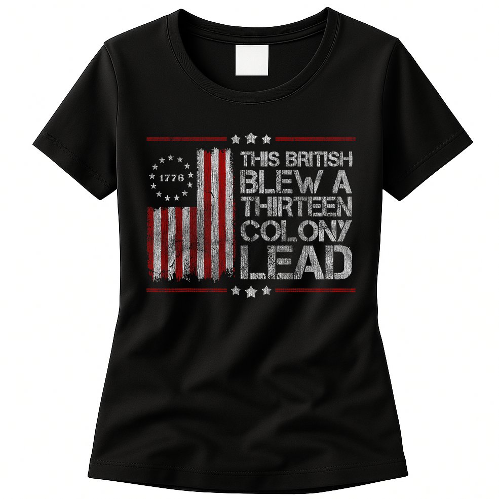 The British Blew A 13 Colony Lead Funny Womens T-Shirt