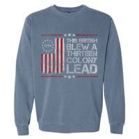 The British Blew A 13 Colony Lead Funny Garment-Dyed Sweatshirt