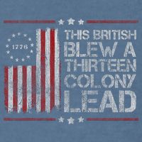 The British Blew A 13 Colony Lead Funny Garment-Dyed Sweatshirt