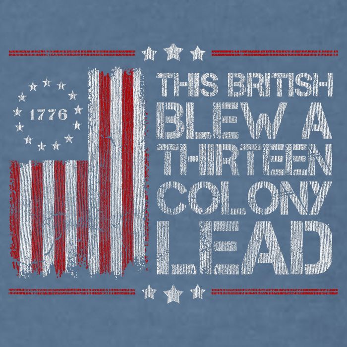 The British Blew A 13 Colony Lead Funny Garment-Dyed Sweatshirt