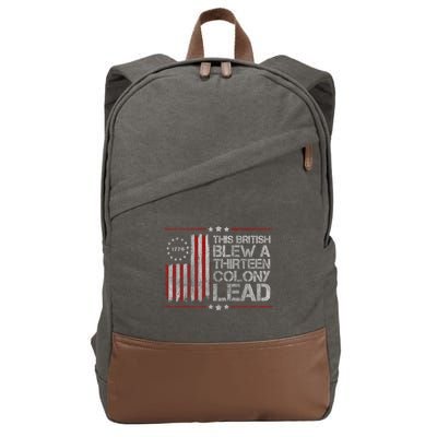 The British Blew A 13 Colony Lead Funny Cotton Canvas Backpack