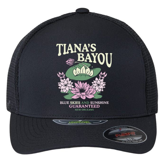 TianaS Bayou Blue Skies And Sunshine Guaranteed New Orleans Flexfit Unipanel Trucker Cap