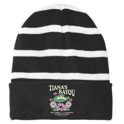 TianaS Bayou Blue Skies And Sunshine Guaranteed New Orleans Striped Beanie with Solid Band