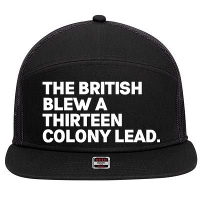 The British Blew A Thirteen Colony Lead 7 Panel Mesh Trucker Snapback Hat