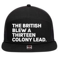 The British Blew A Thirteen Colony Lead 7 Panel Mesh Trucker Snapback Hat