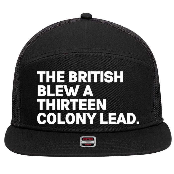 The British Blew A Thirteen Colony Lead 7 Panel Mesh Trucker Snapback Hat